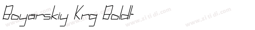 Boyarskiy Krg BoldI字体转换